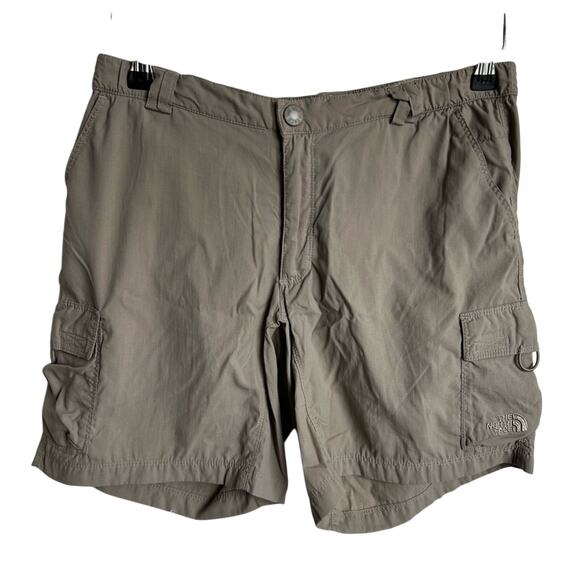 The North Face Dark Khaki Nylon Women’s Cargo Shorts - Picture 1 of 6